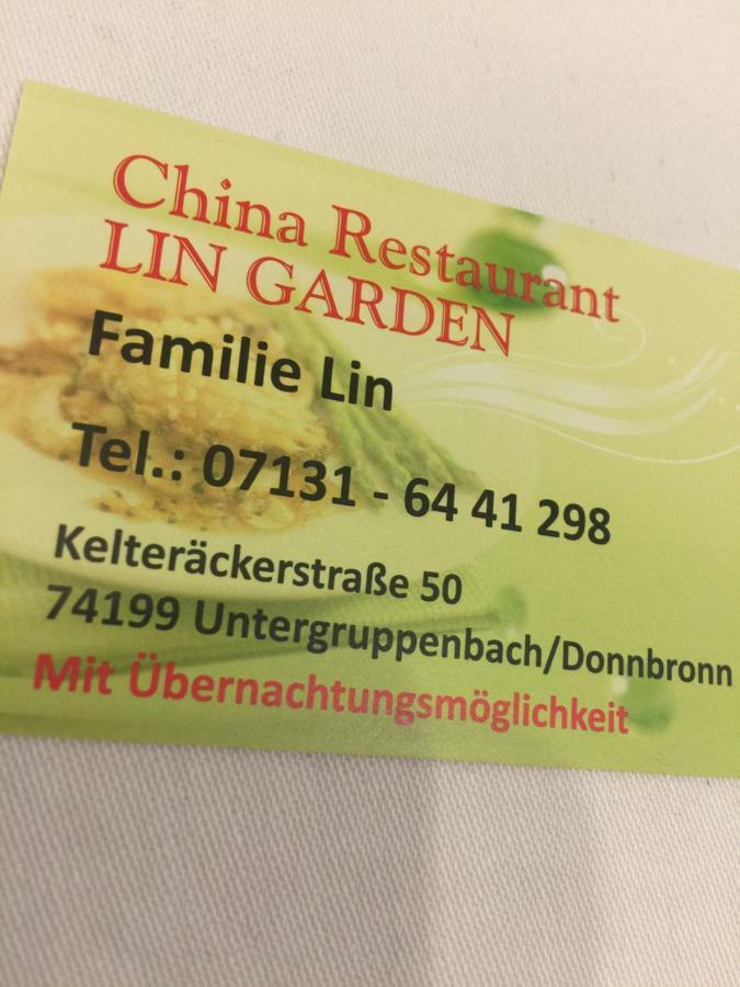 Готель Gaststaette Lin Garden Untergruppenbach Екстер'єр фото